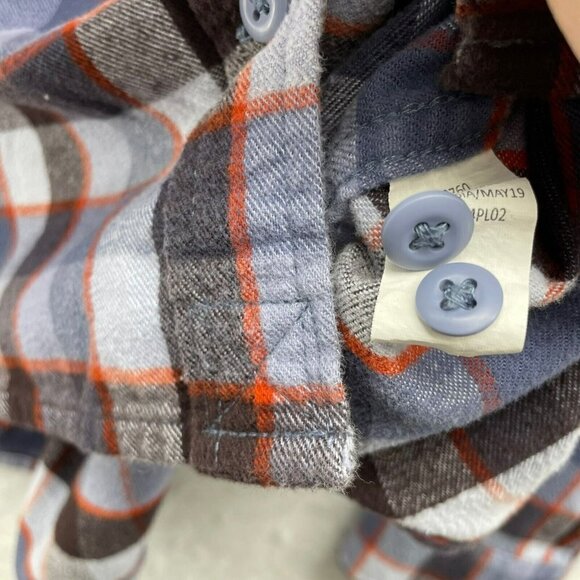 Rei Button-Up Shirt Men's Sz M Purple Flannel Plaid Collared Front Pockets - Picture 9 of 9